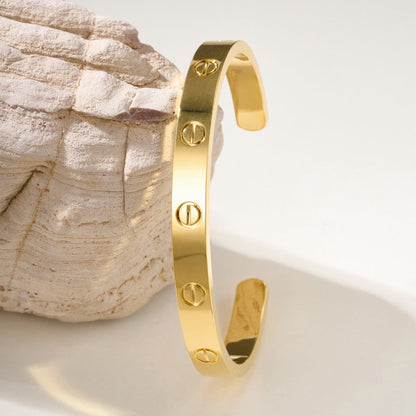 [Okajuri Jewelry] LOVE BRACELET 6.1MM OPEN CUFF