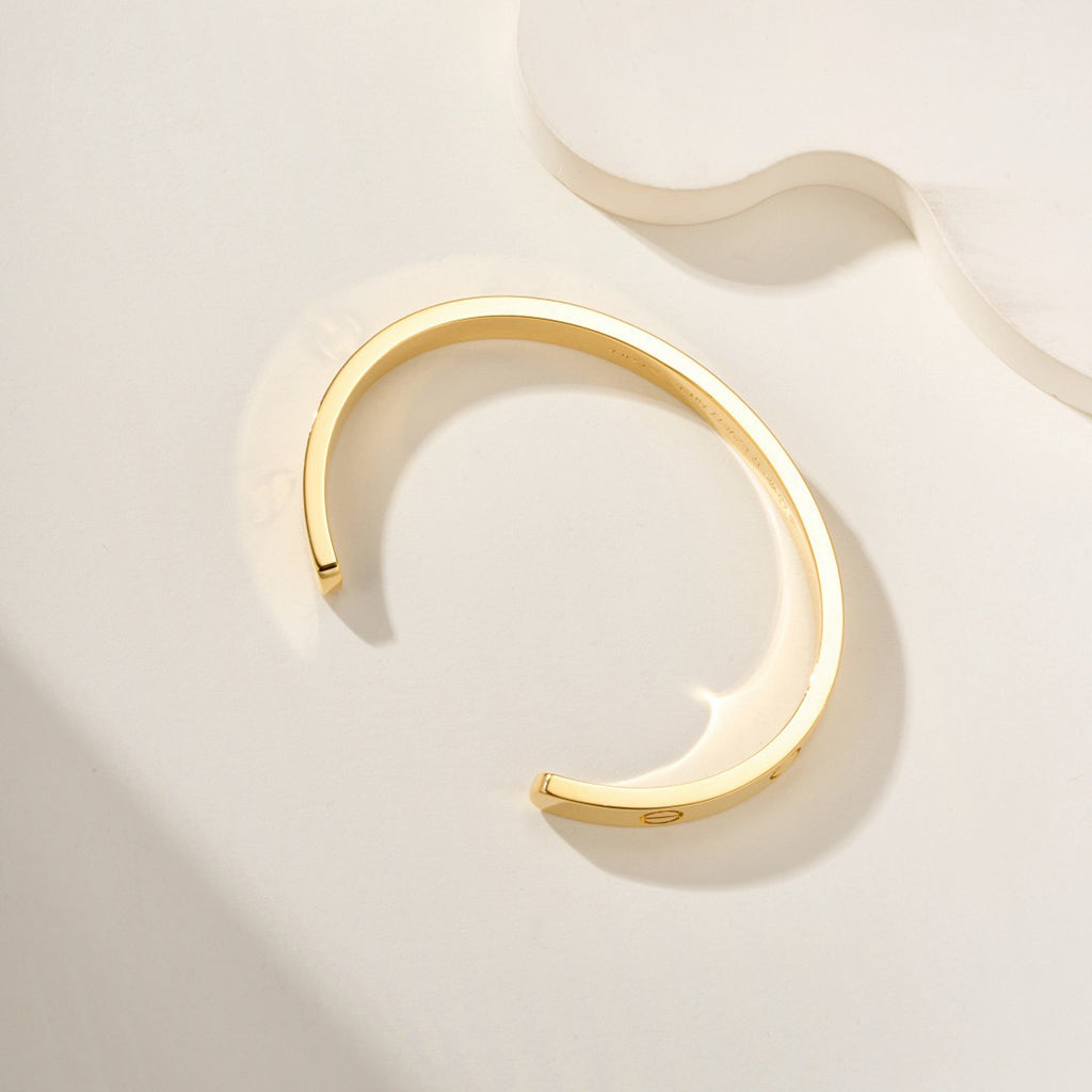 [Okajuri Jewelry] LOVE BRACELET 6.1MM OPEN CUFF
