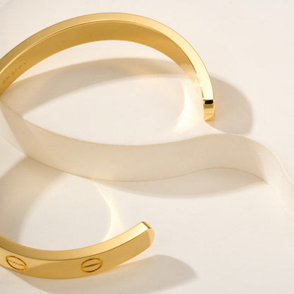 [Okajuri Jewelry] LOVE BRACELET 6.1MM OPEN CUFF