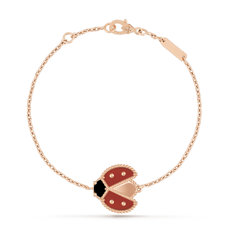 [Okajuri Jewelry]LUCKY SPRING 1 MOTIF PINK GOLD BRACELET