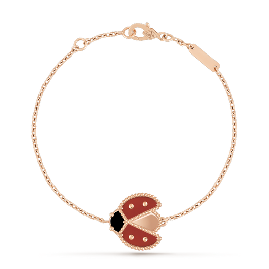 [Okajuri Jewelry]LUCKY SPRING 1 MOTIF PINK GOLD BRACELET