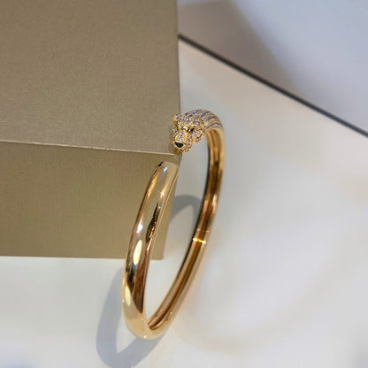 [Okajuri Jewelry] PANTHERE HALF DIAMOND OPEN BRACELET