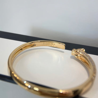 [Okajuri Jewelry] PANTHERE HALF DIAMOND OPEN BRACELET