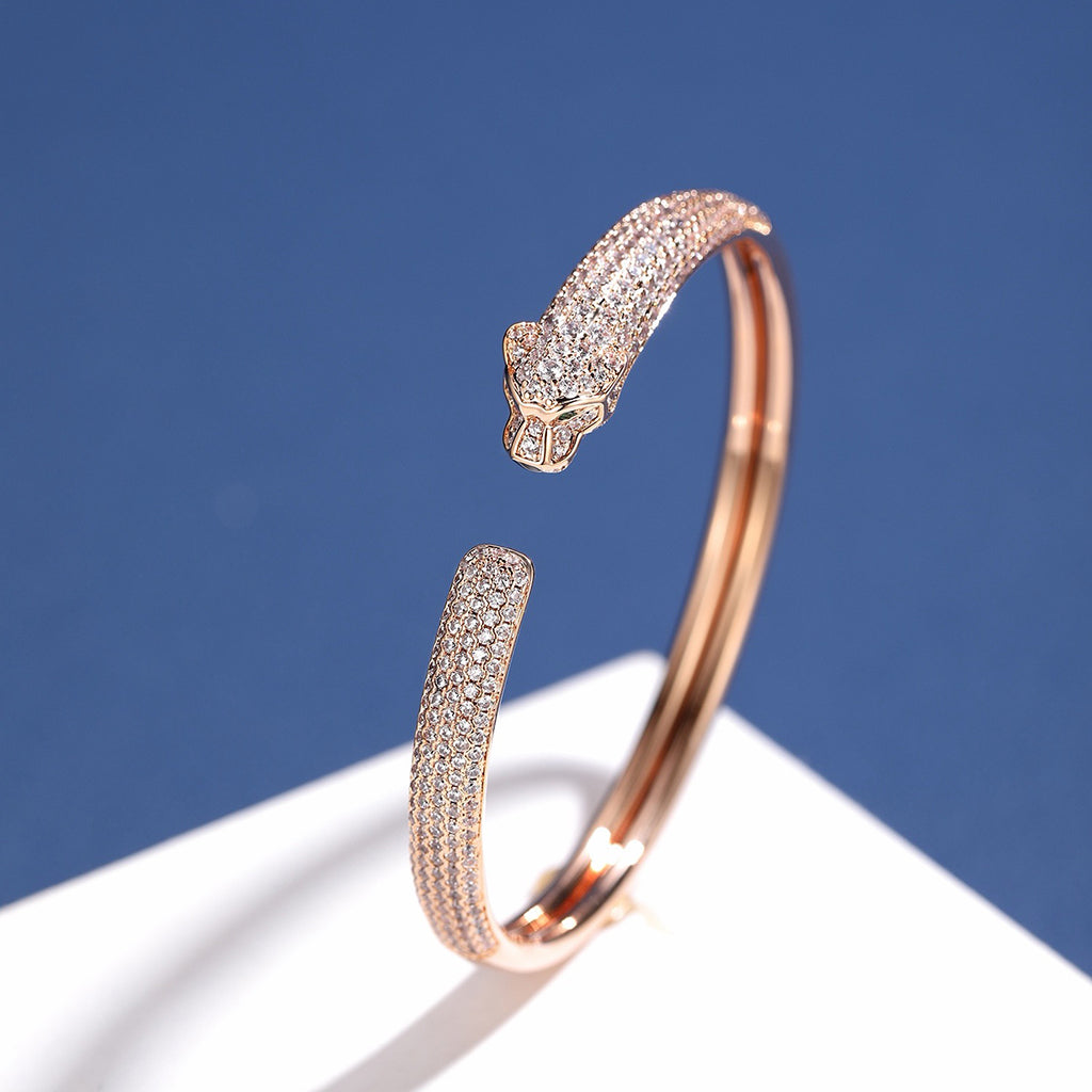 [Okajuri Jewelry] PANTHERE FULL DIAMOND OPEN BRACELET