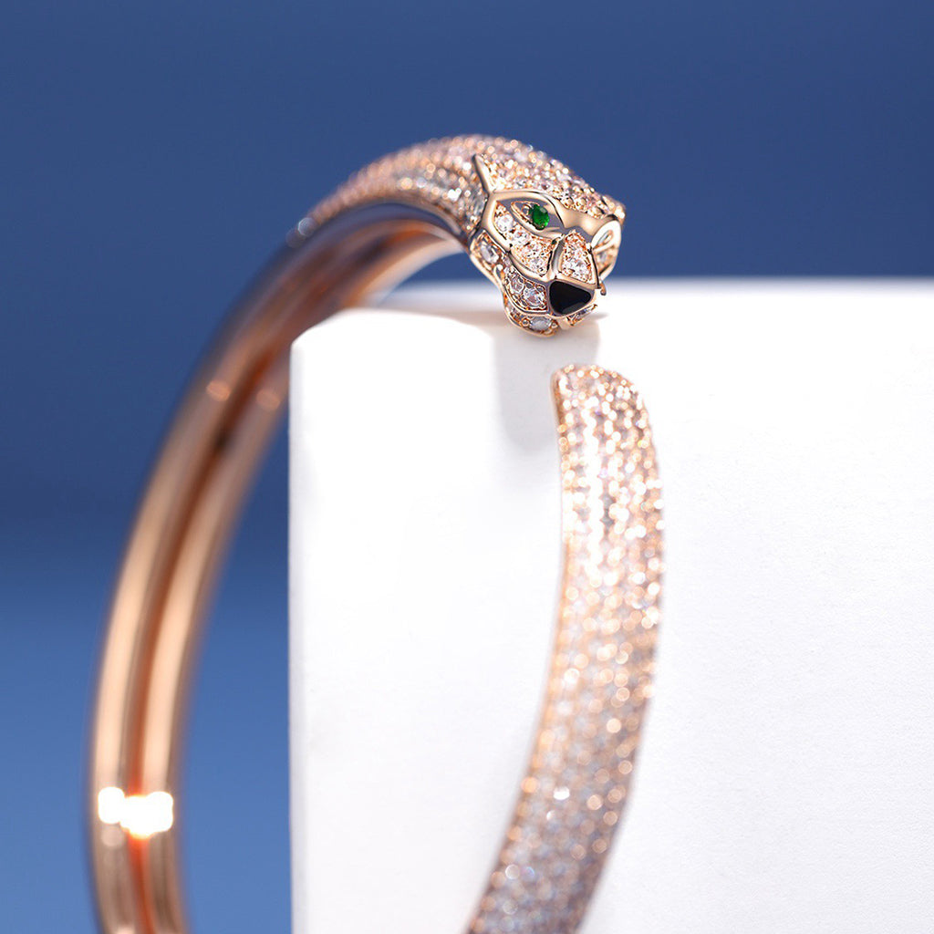 [Okajuri Jewelry] PANTHERE FULL DIAMOND OPEN BRACELET