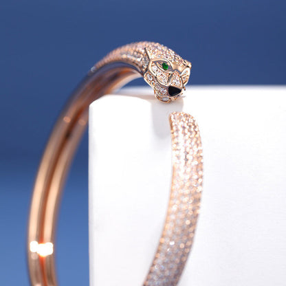 [Okajuri Jewelry] PANTHERE FULL DIAMOND OPEN BRACELET