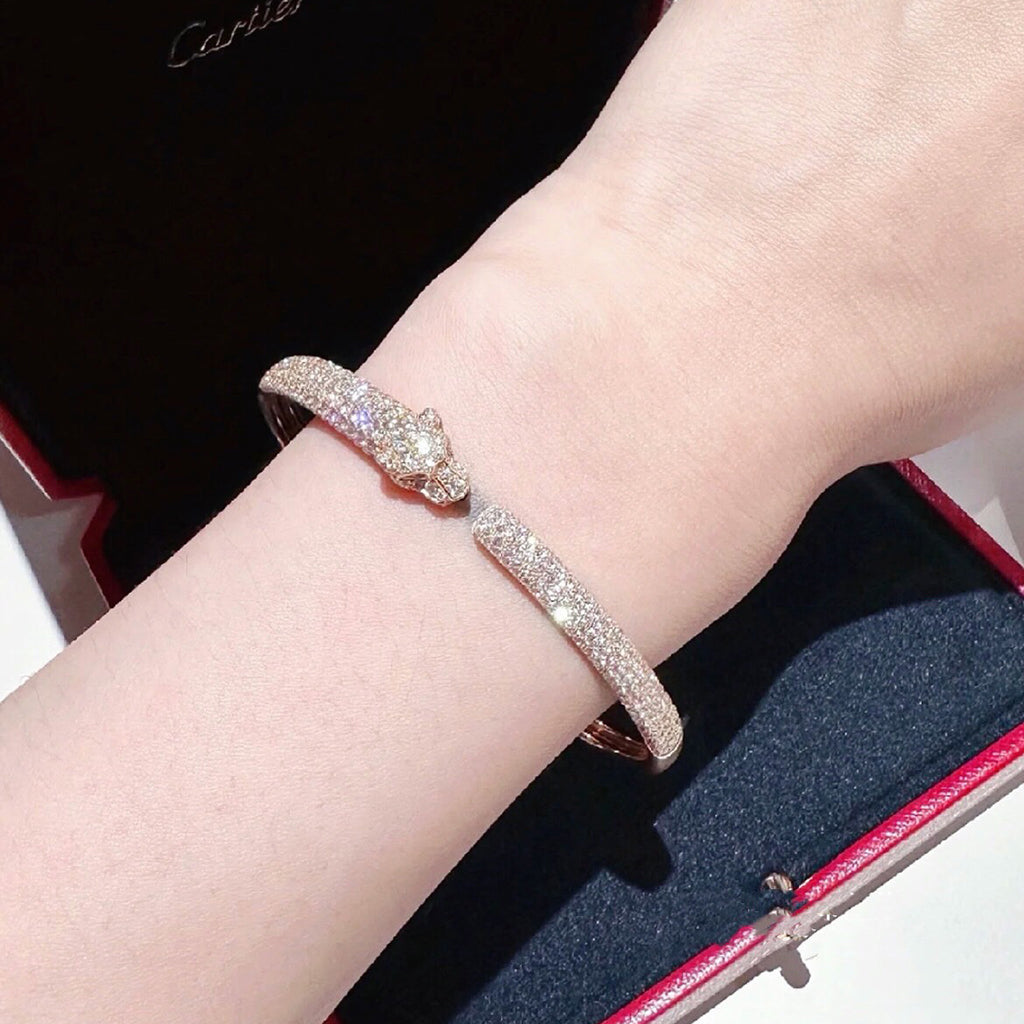 [Okajuri Jewelry] PANTHERE FULL DIAMOND OPEN BRACELET