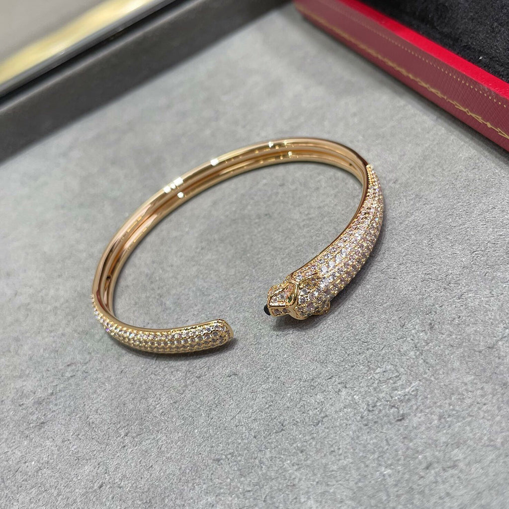 [Okajuri Jewelry] PANTHERE FULL DIAMOND OPEN BRACELET