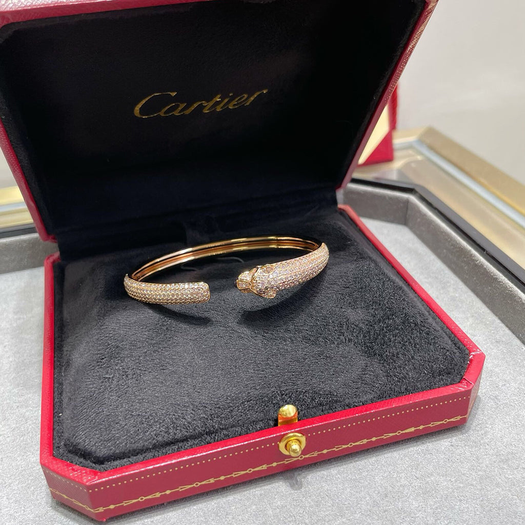 [Okajuri Jewelry] PANTHERE FULL DIAMOND OPEN BRACELET