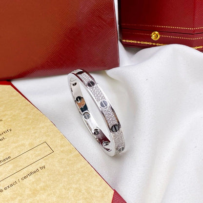[Okajuri Jewelry] LOVE BRACELET 6.1MM DIAMOND-PAVED CERAMIC