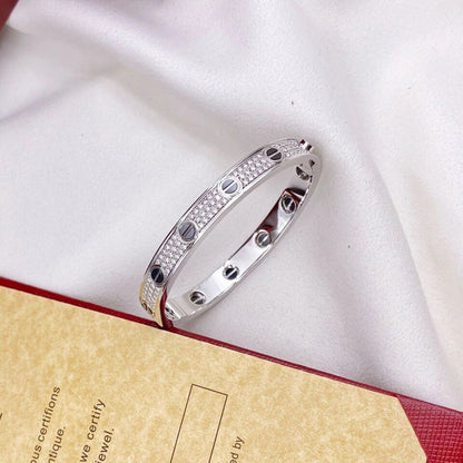 [Okajuri Jewelry] LOVE BRACELET 6.1MM DIAMOND-PAVED CERAMIC