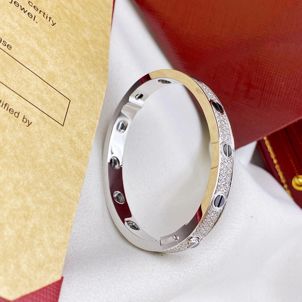 [Okajuri Jewelry] LOVE BRACELET 6.1MM DIAMOND-PAVED CERAMIC