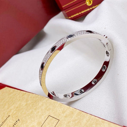 [Okajuri Jewelry] LOVE BRACELET 6.1MM DIAMOND-PAVED CERAMIC