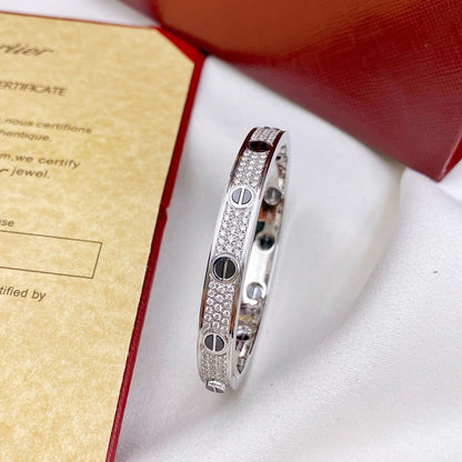 [Okajuri Jewelry] LOVE BRACELET 6.1MM DIAMOND-PAVED CERAMIC