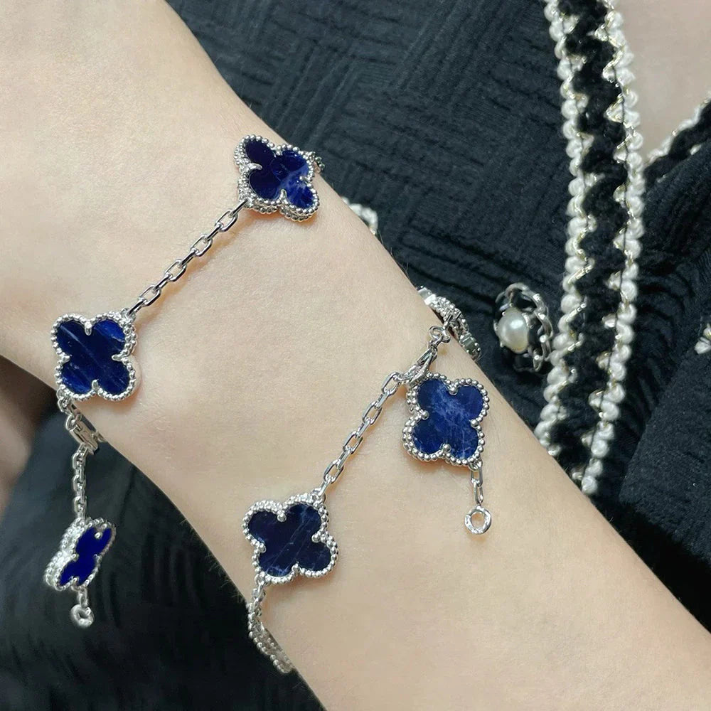 [Okajuri Jewelry]CLOVER 5 MOTIF PIETERSITE BRACELET COLLECTION