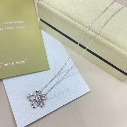 [Okajuri Jewelry]FLOWERLACE NECKLACE 5 DIAMONDS