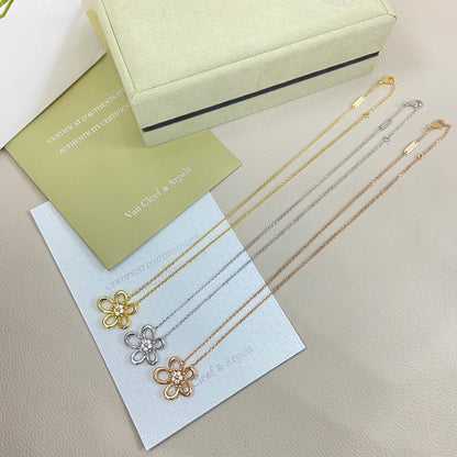 [Okajuri Jewelry]FLOWERLACE NECKLACE 5 DIAMONDS