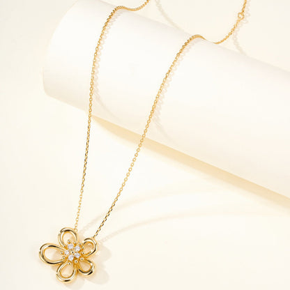 [Okajuri Jewelry]FLOWERLACE NECKLACE 5 DIAMONDS