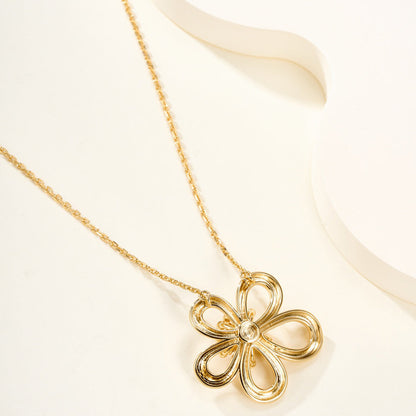 [Okajuri Jewelry]FLOWERLACE NECKLACE 5 DIAMONDS