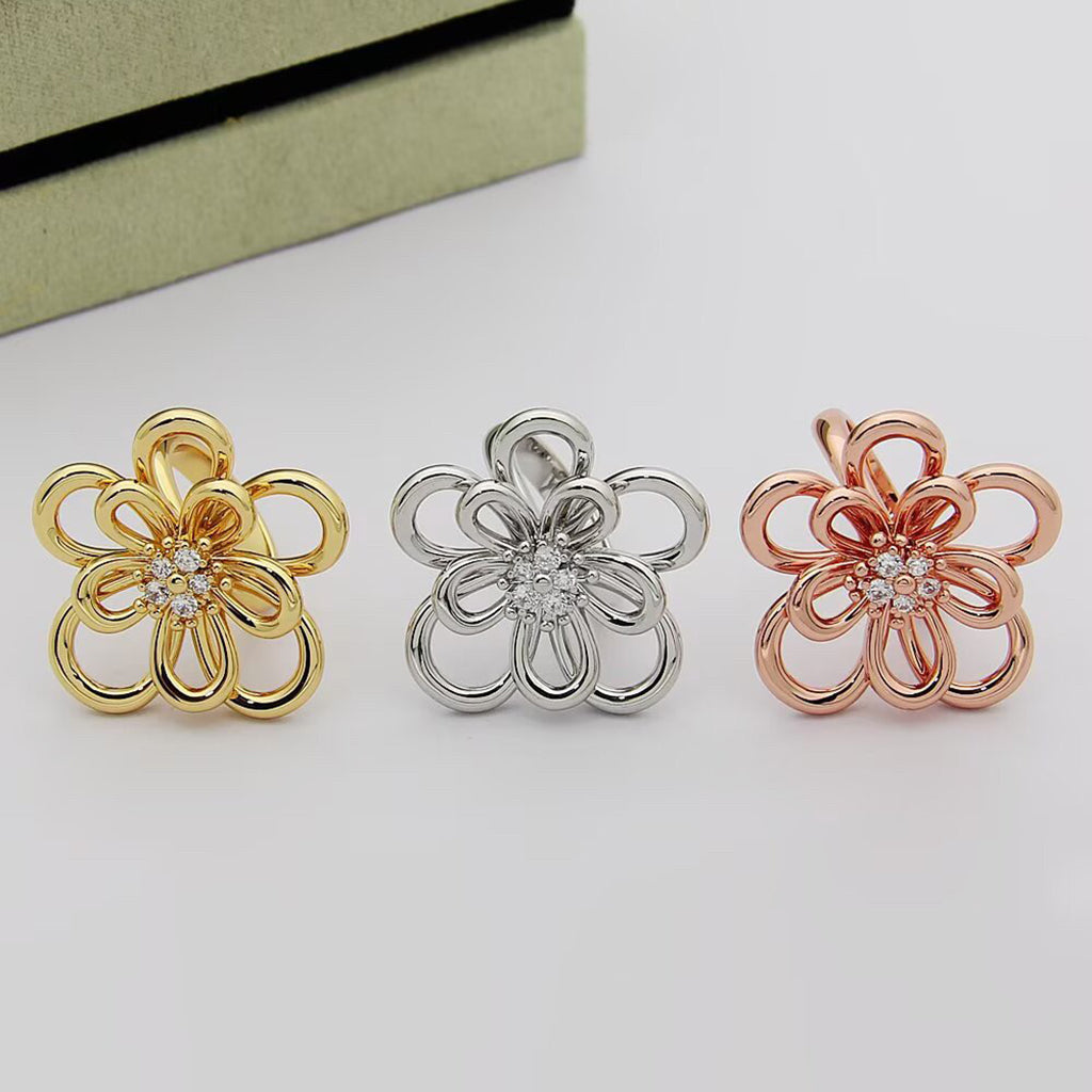[Okajuri Jewelry] FLOWERLACE RING 5 DIAMONDS