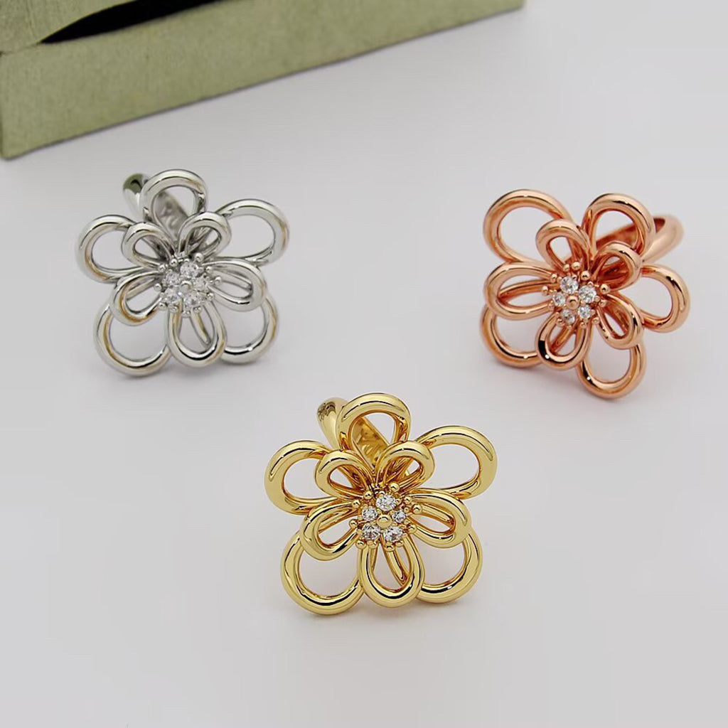 [Okajuri Jewelry] FLOWERLACE RING 5 DIAMONDS