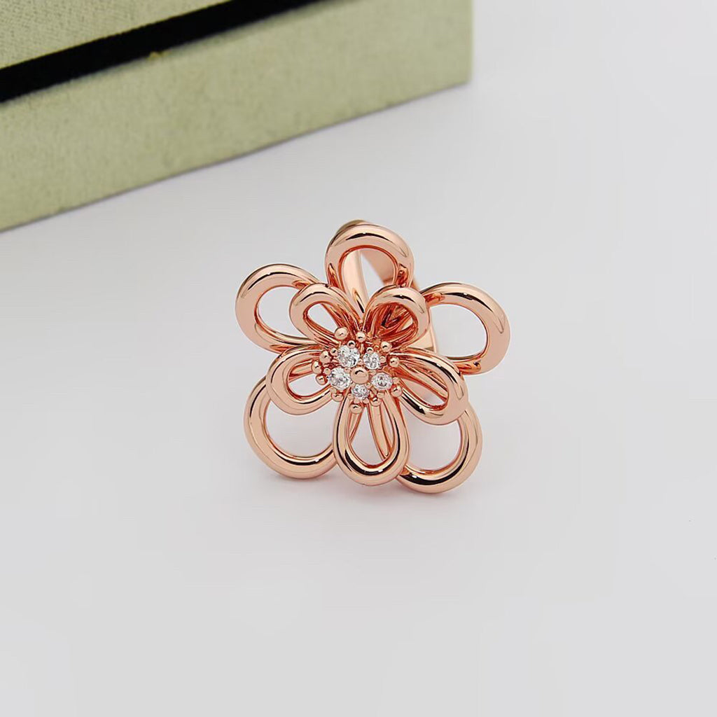 [Okajuri Jewelry] FLOWERLACE RING 5 DIAMONDS