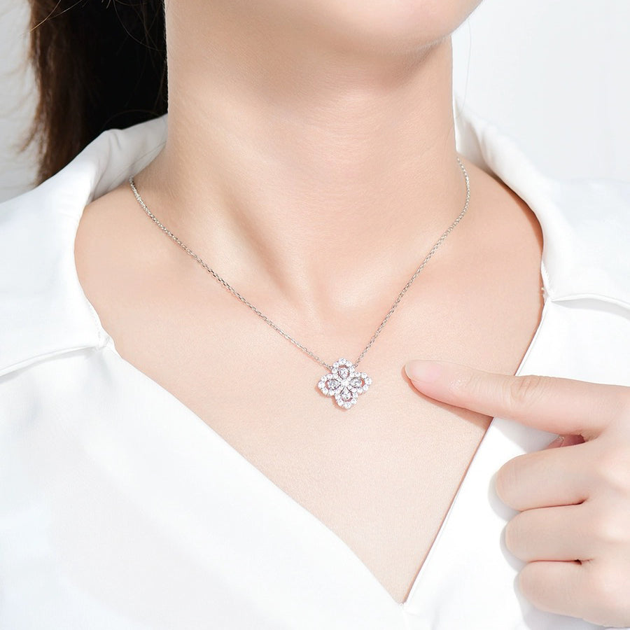 [Okajuri Jewelry] LOOP NECKLACE FULL MOTIF DIAMOND 16MM MULTIPLE COLORS