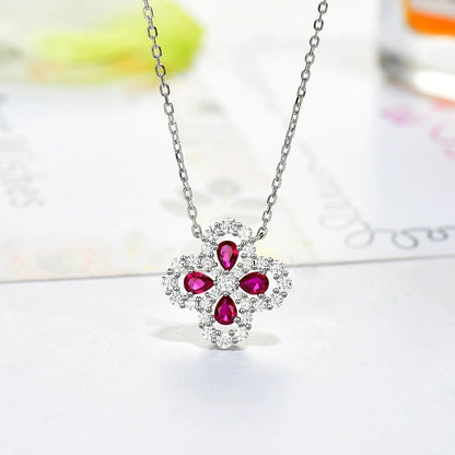 [Okajuri Jewelry]LOOP NECKLACE FULL MOTIF DIAMOND 16MM MULTIPLE COLORS
