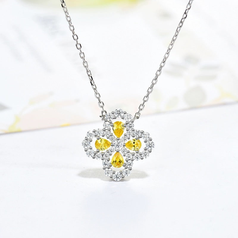 [Okajuri Jewelry]LOOP NECKLACE FULL MOTIF DIAMOND 16MM MULTIPLE COLORS