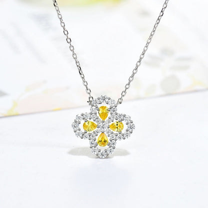 [Okajuri Jewelry]LOOP NECKLACE FULL MOTIF DIAMOND 16MM MULTIPLE COLORS
