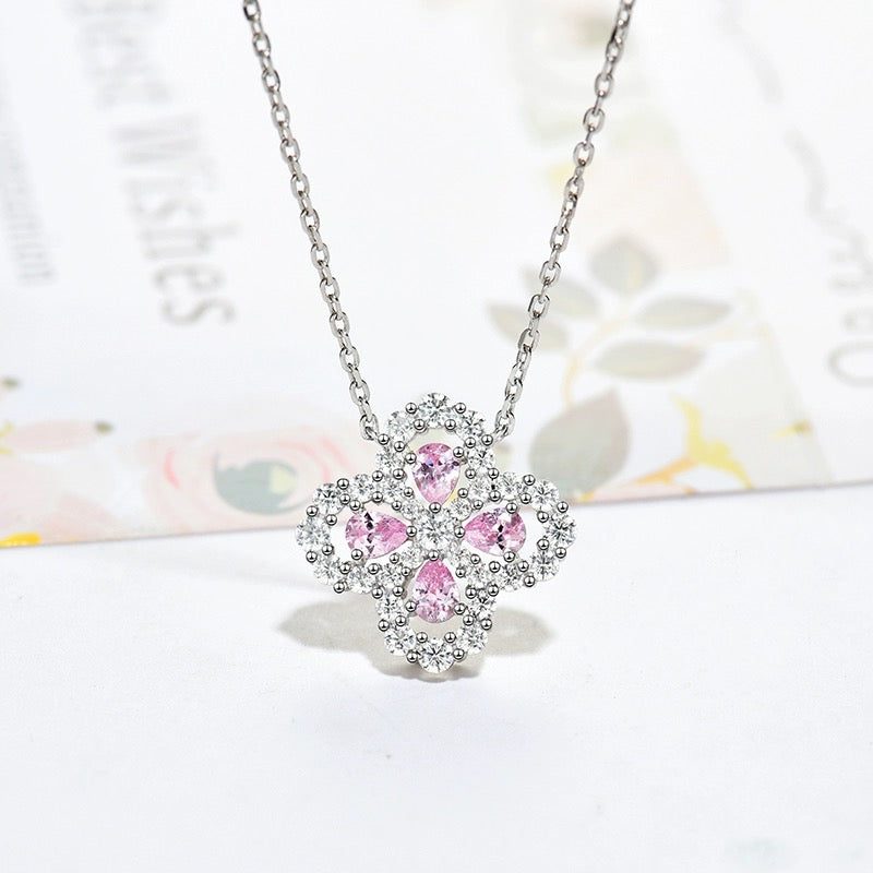 [Okajuri Jewelry]LOOP NECKLACE FULL MOTIF DIAMOND 16MM MULTIPLE COLORS