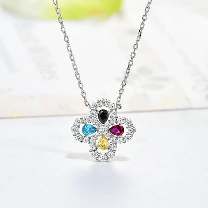 [Okajuri Jewelry]LOOP NECKLACE FULL MOTIF DIAMOND 16MM MULTIPLE COLORS