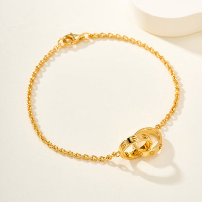[Okajuri Jewelry] LOVE BRACELET DOUBLE RING