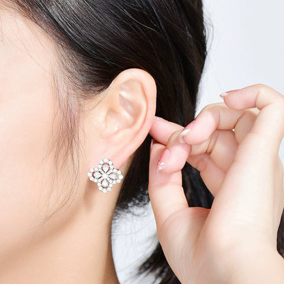 [Okajuri Jewelry] LOOP EARRINGS FULL MOTIF DIAMOND 16MM