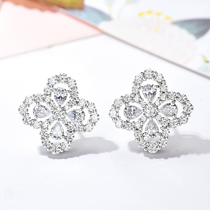 [Okajuri Jewelry] LOOP EARRINGS FULL MOTIF DIAMOND 16MM