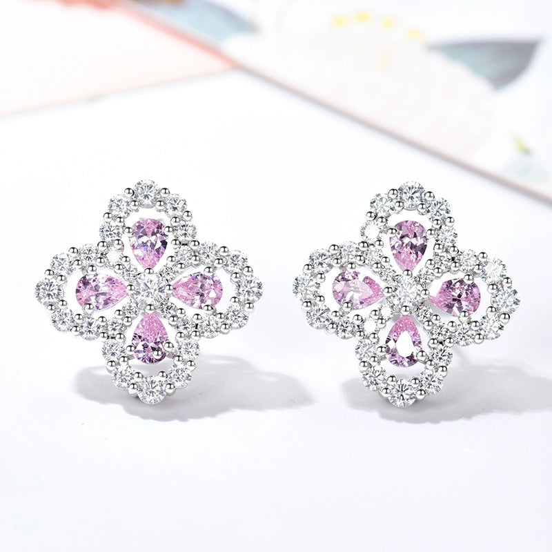 [Okajuri Jewelry]LOOP EARRINGS FULL MOTIF DIAMOND 16MM