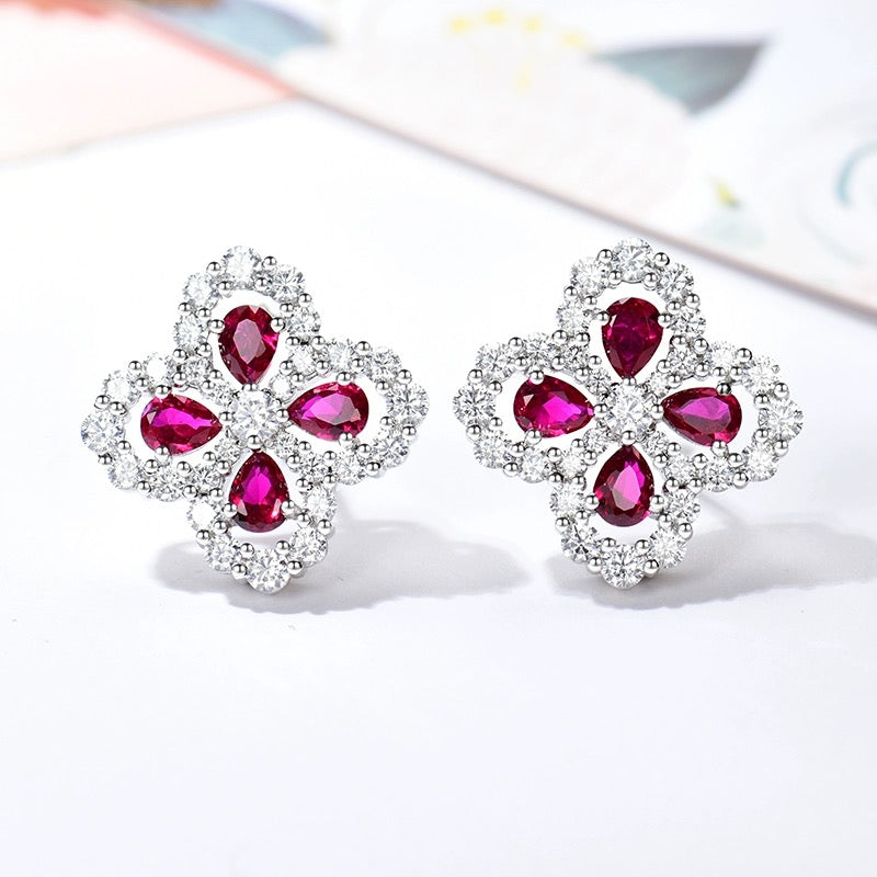 [Okajuri Jewelry] LOOP EARRINGS FULL MOTIF DIAMOND 16MM