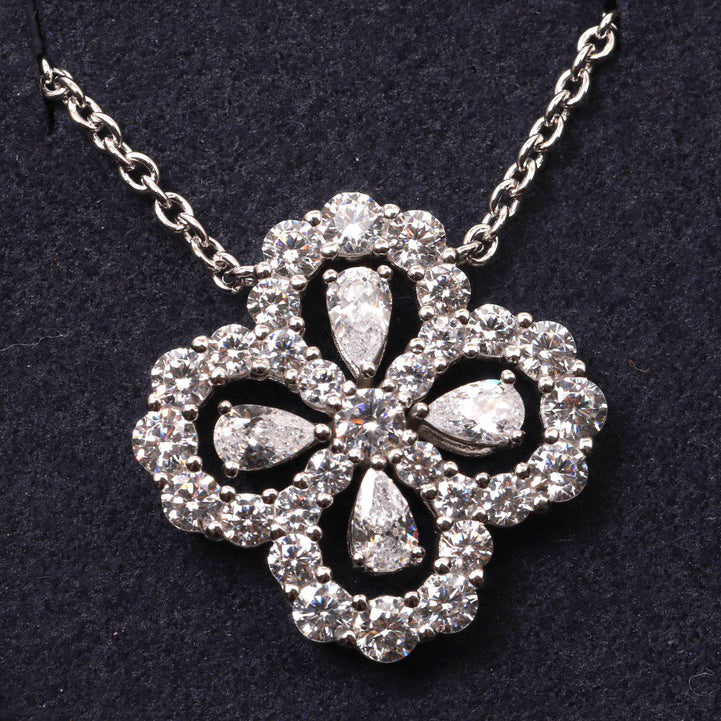 [Okajuri Jewelry] LOOP NECKLACE FULL MOTIF DIAMOND 16MM MULTIPLE COLORS