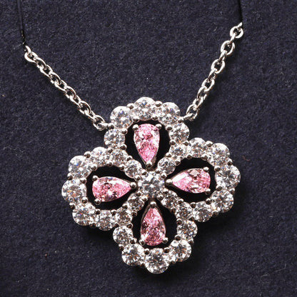 [Okajuri Jewelry] LOOP NECKLACE FULL MOTIF DIAMOND 16MM MULTIPLE COLORS