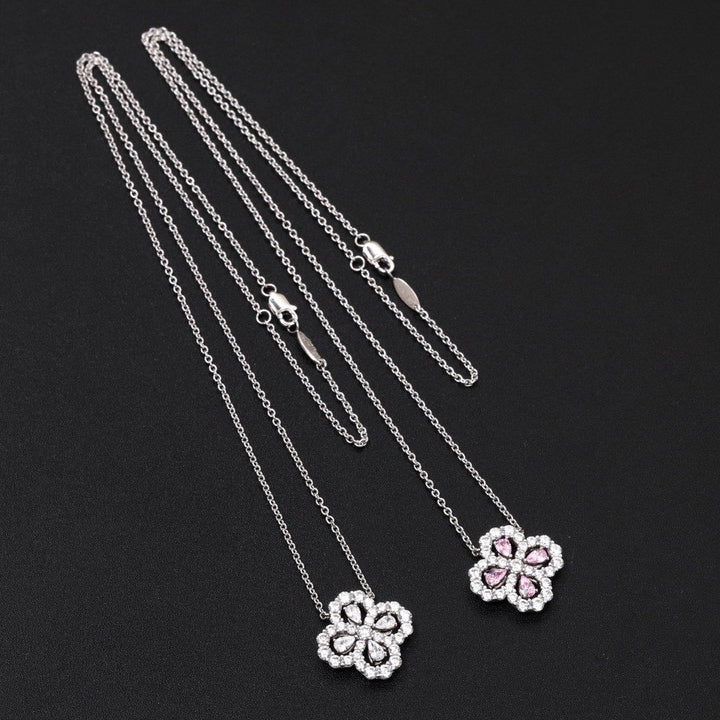 [Okajuri Jewelry]LOOP NECKLACE FULL MOTIF DIAMOND 16MM MULTIPLE COLORS