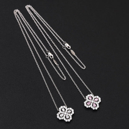 [Okajuri Jewelry]LOOP NECKLACE FULL MOTIF DIAMOND 16MM MULTIPLE COLORS