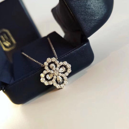 [Okajuri Jewelry] LOOP NECKLACE FULL MOTIF DIAMOND 16MM MULTIPLE COLORS