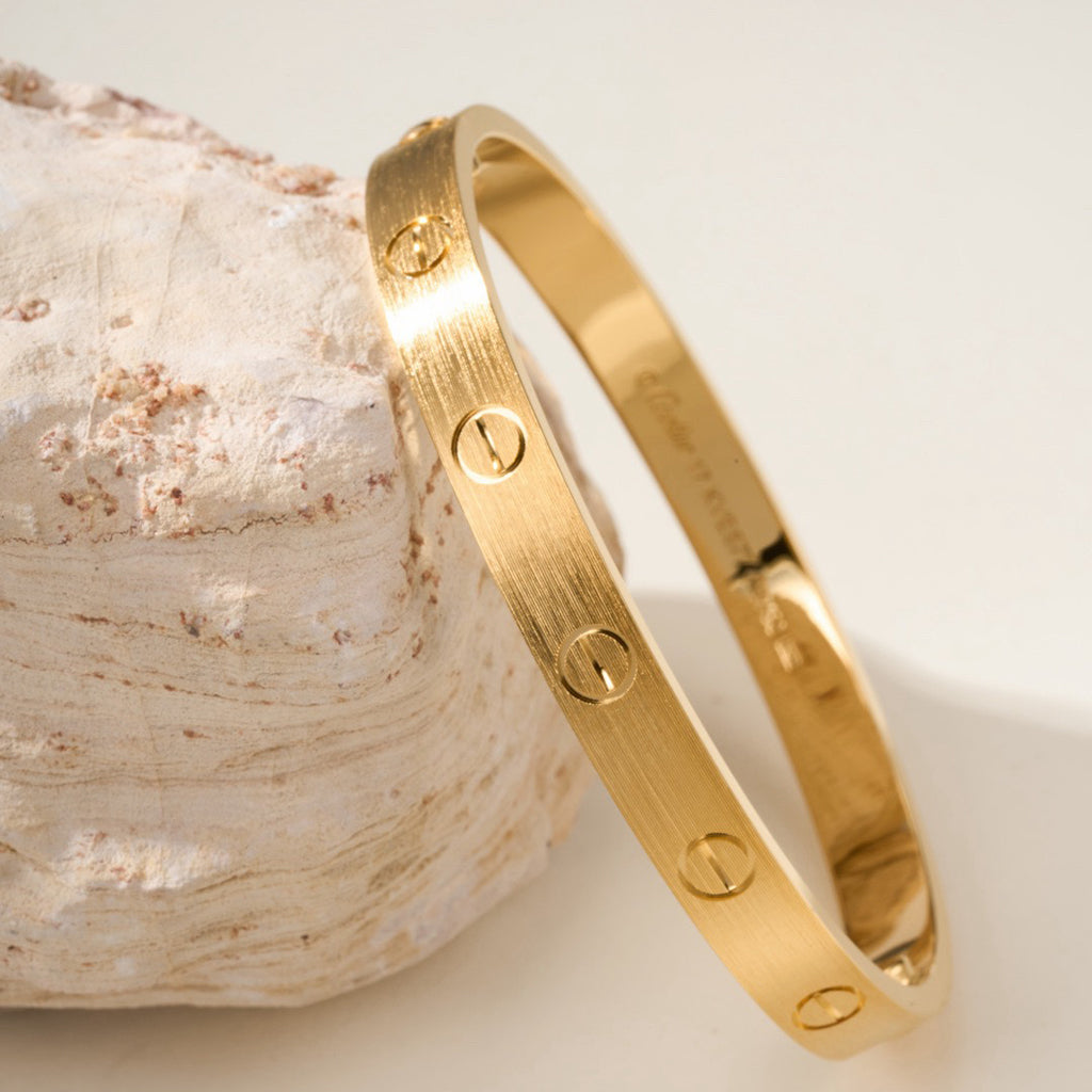 [Okajuri Jewelry] LOVE BRACELET 6.1MM BRUSHED