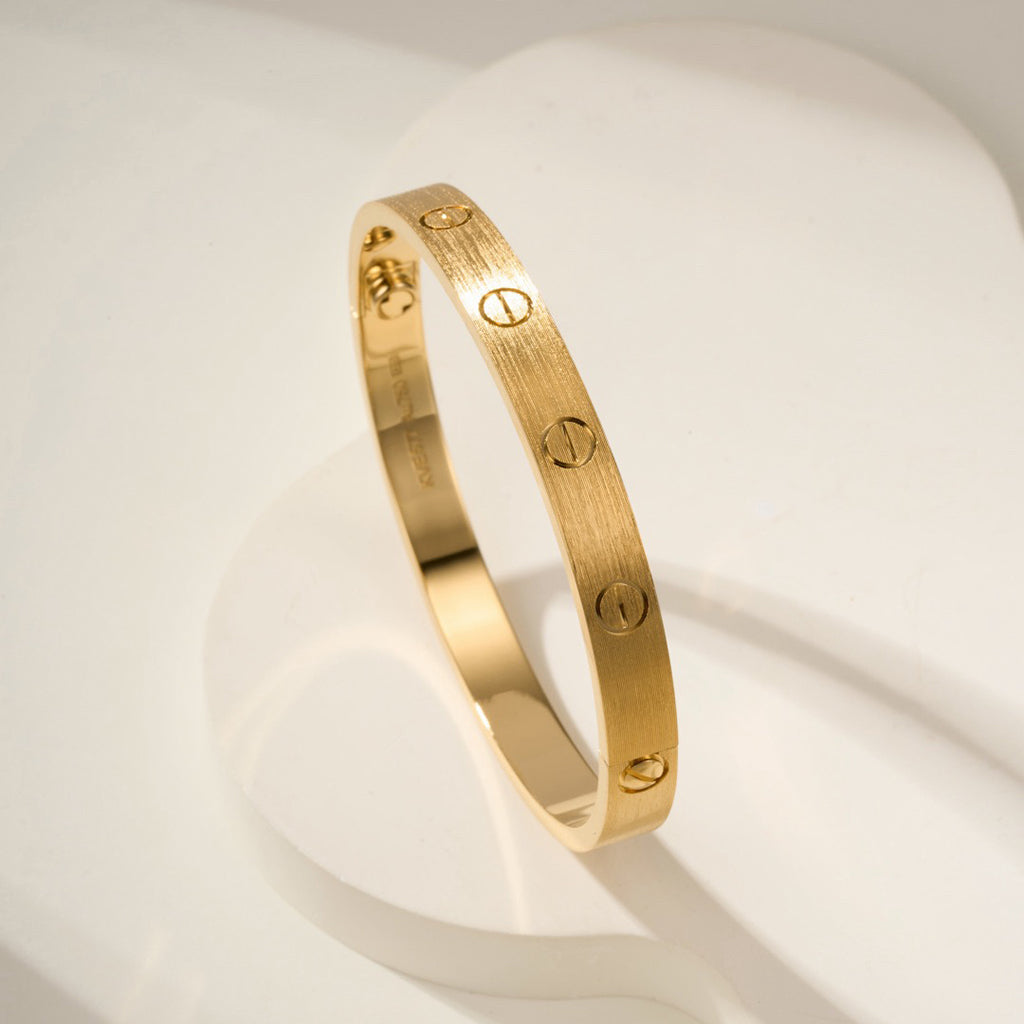 [Okajuri Jewelry] LOVE BRACELET 6.1MM BRUSHED