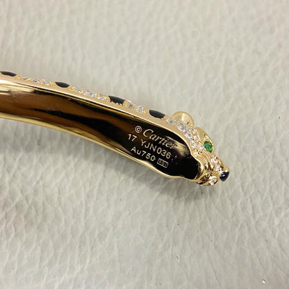 [Okajuri Jewelry] PANTHERE DOUBLE HEADED HALF DIAMOND OPEN BRACELET