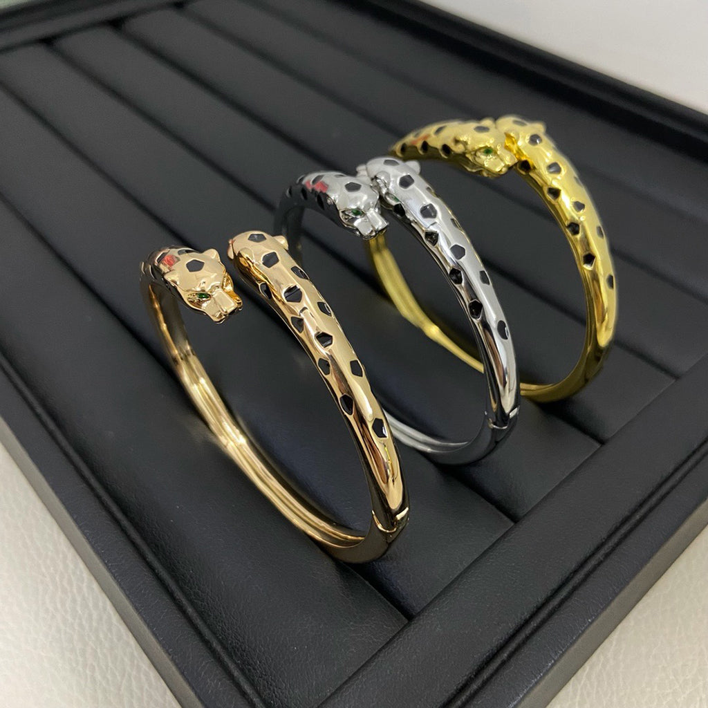[Okajuri Jewelry] PANTHERE DOUBLE HEADED OPEN BRACELET