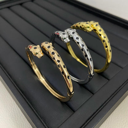 [Okajuri Jewelry] PANTHERE DOUBLE HEADED OPEN BRACELET
