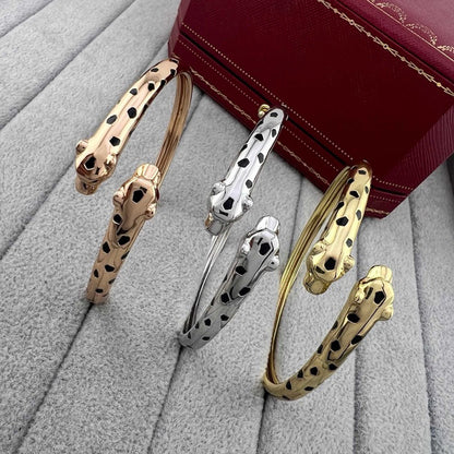 [Okajuri Jewelry] PANTHERE DOUBLE HEADED OPEN BRACELET