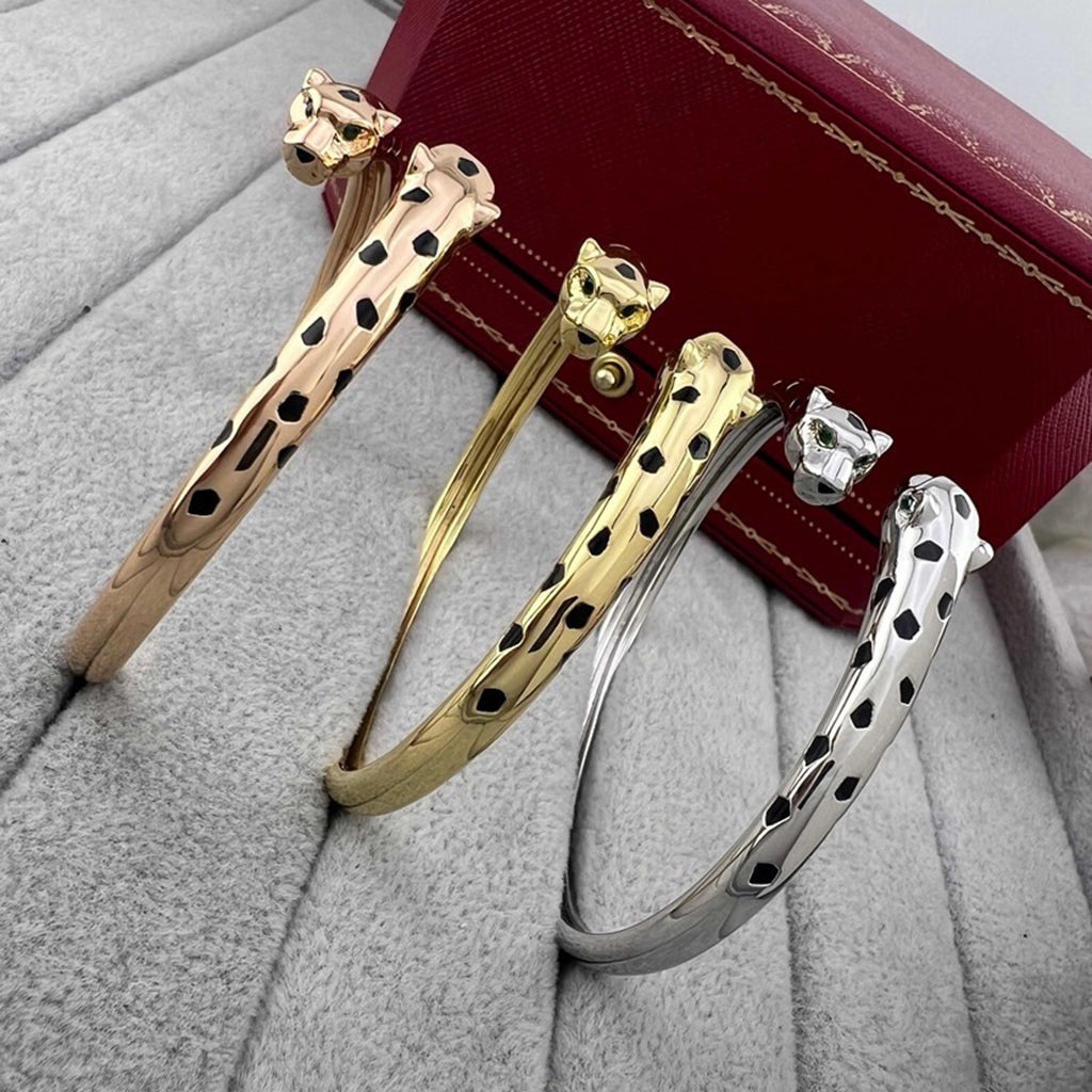 [Okajuri Jewelry] PANTHERE DOUBLE HEADED OPEN BRACELET