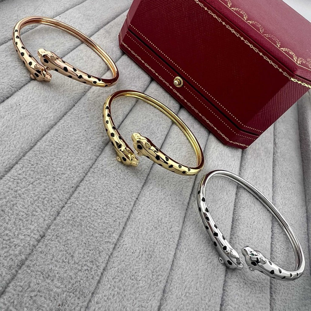 [Okajuri Jewelry] PANTHERE DOUBLE HEADED OPEN BRACELET